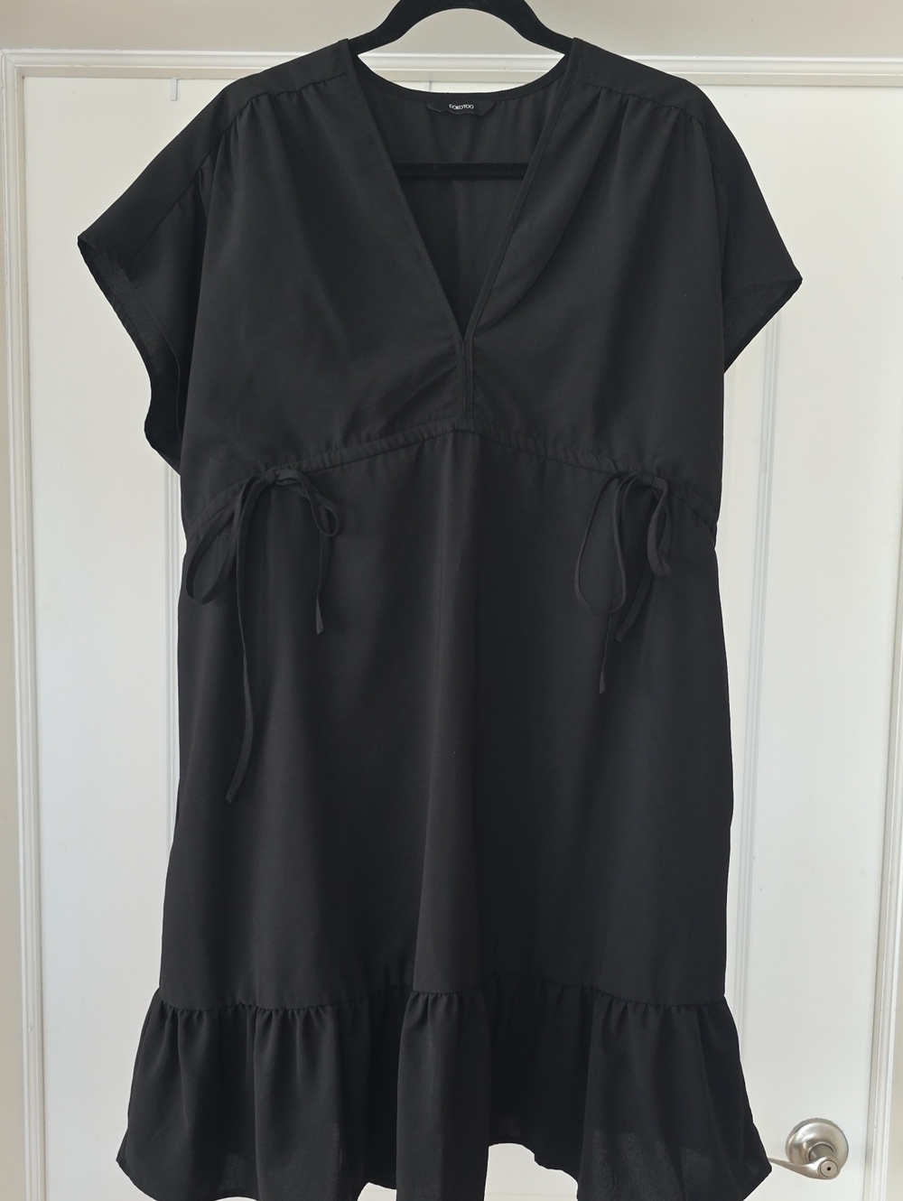 Black V-Neck Women’s Dress